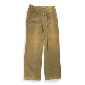 Vintage American Eagle Pants Mens 35x33 Brown Wide Wale Corduroy Pleated 90s